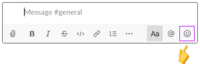 click on the smiley face icon in the message field